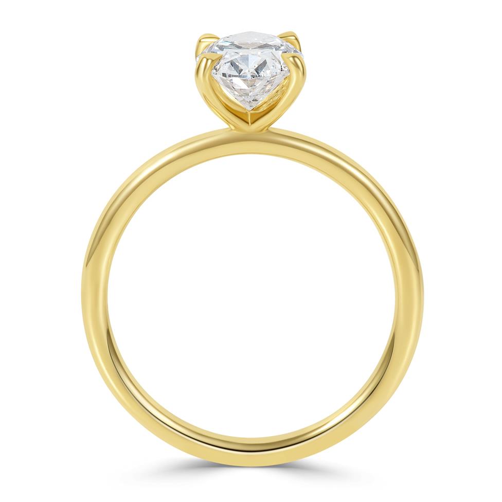 18ct Yellow Gold Oval Diamond Solitaire Engagement Ring 1.20ct Thumbnail Image 2