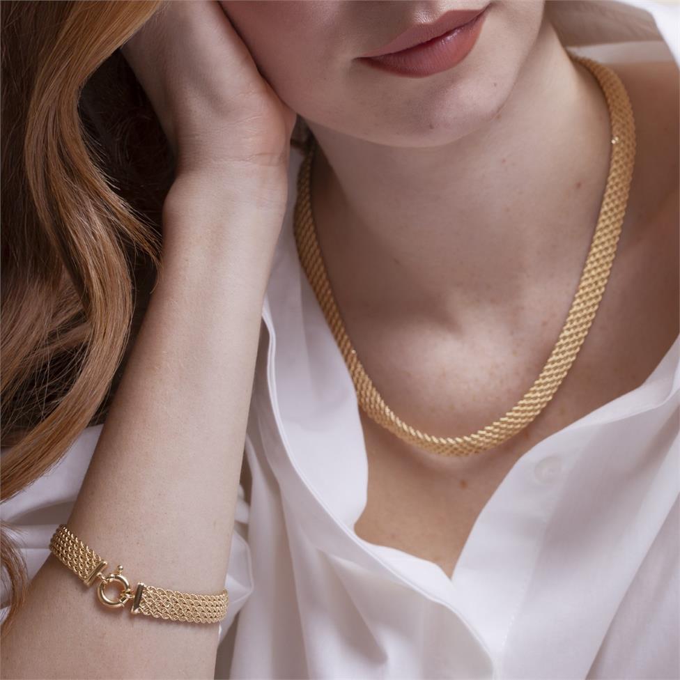 18ct Yellow Gold Five Row Rope Bracelet Thumbnail Image 1