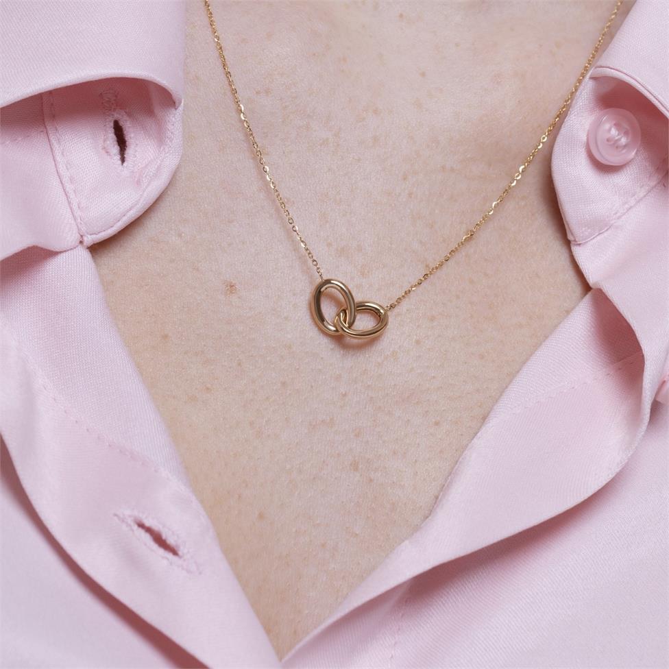 Union 18ct Yellow Gold Oval Necklace Thumbnail Image 1