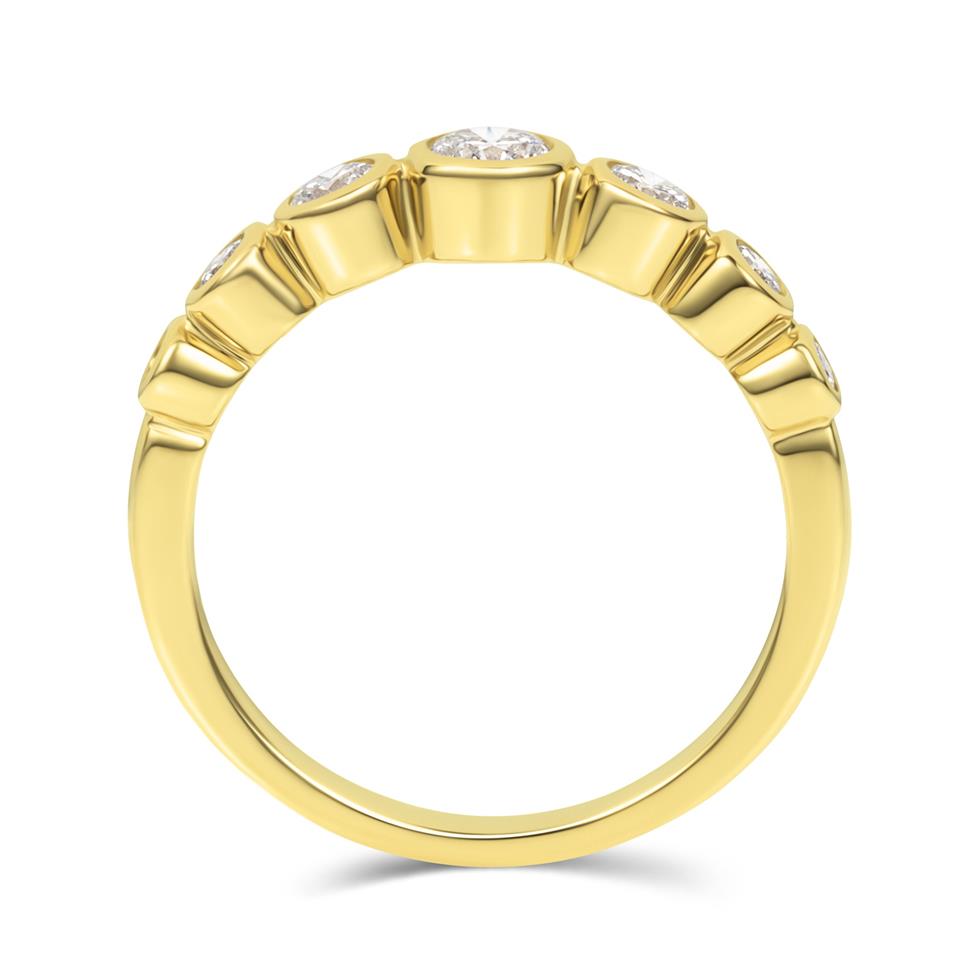 Alchemy 18ct Yellow Gold Graduated Bezel Set Diamond Ring 0.50ct Thumbnail Image 2