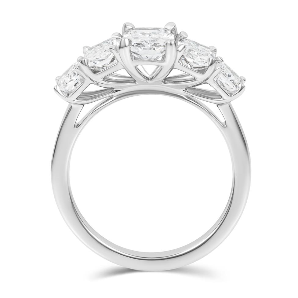 Platinum Lab Grown Radiant Cut Diamond Engagement Ring 2.90ct Thumbnail Image 2