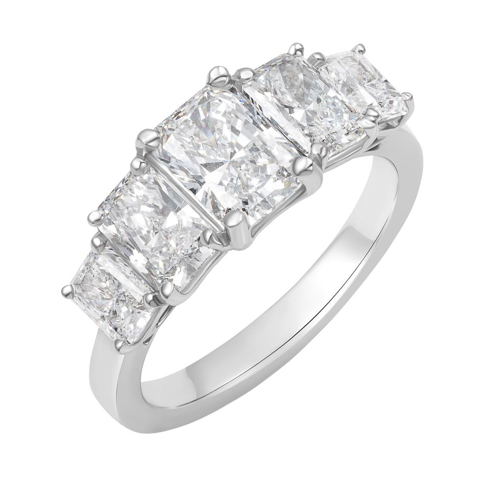 Platinum Lab Grown Radiant Cut Diamond Engagement Ring 2.90ct Thumbnail Image 0