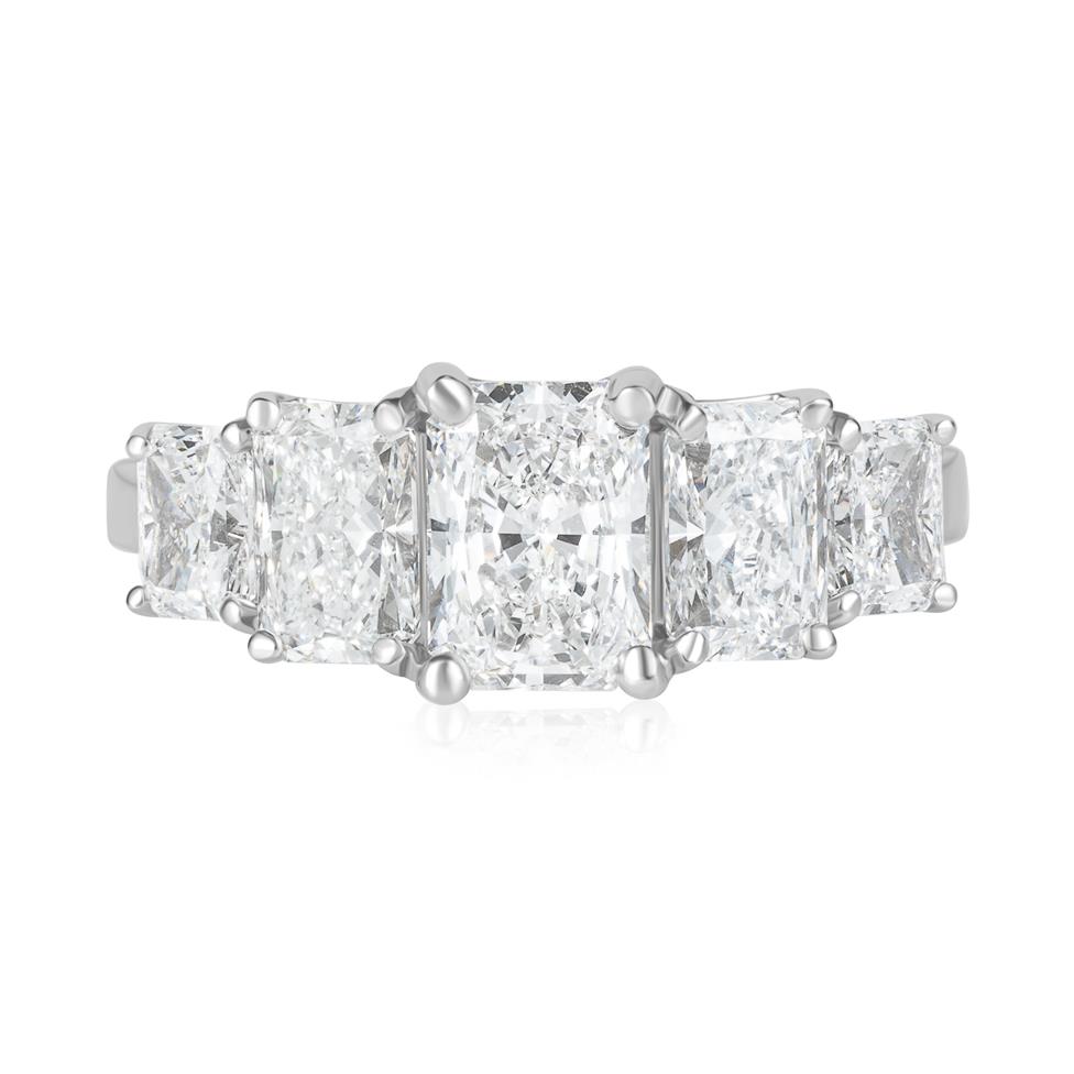 Platinum Lab Grown Radiant Cut Diamond Engagement Ring 2.90ct Thumbnail Image 1