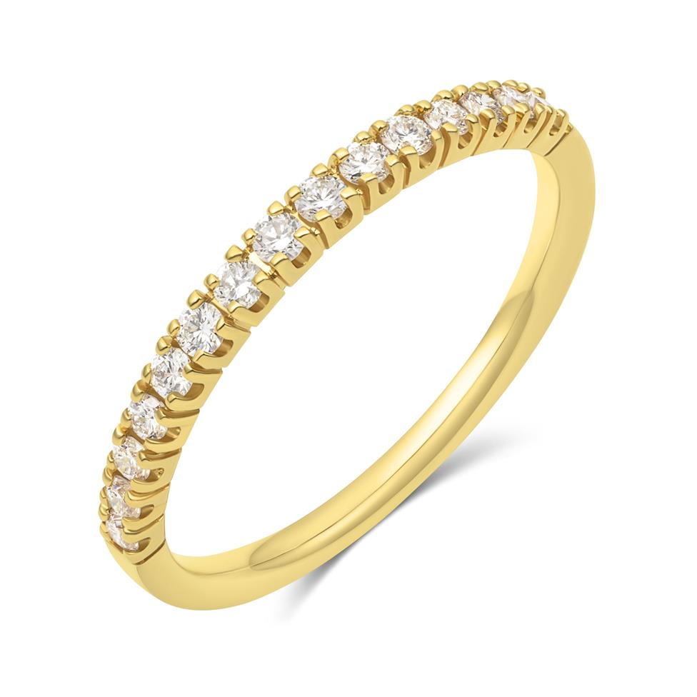 18ct Yellow Gold Diamond Half Eternity Ring 0.25ct Thumbnail Image 0