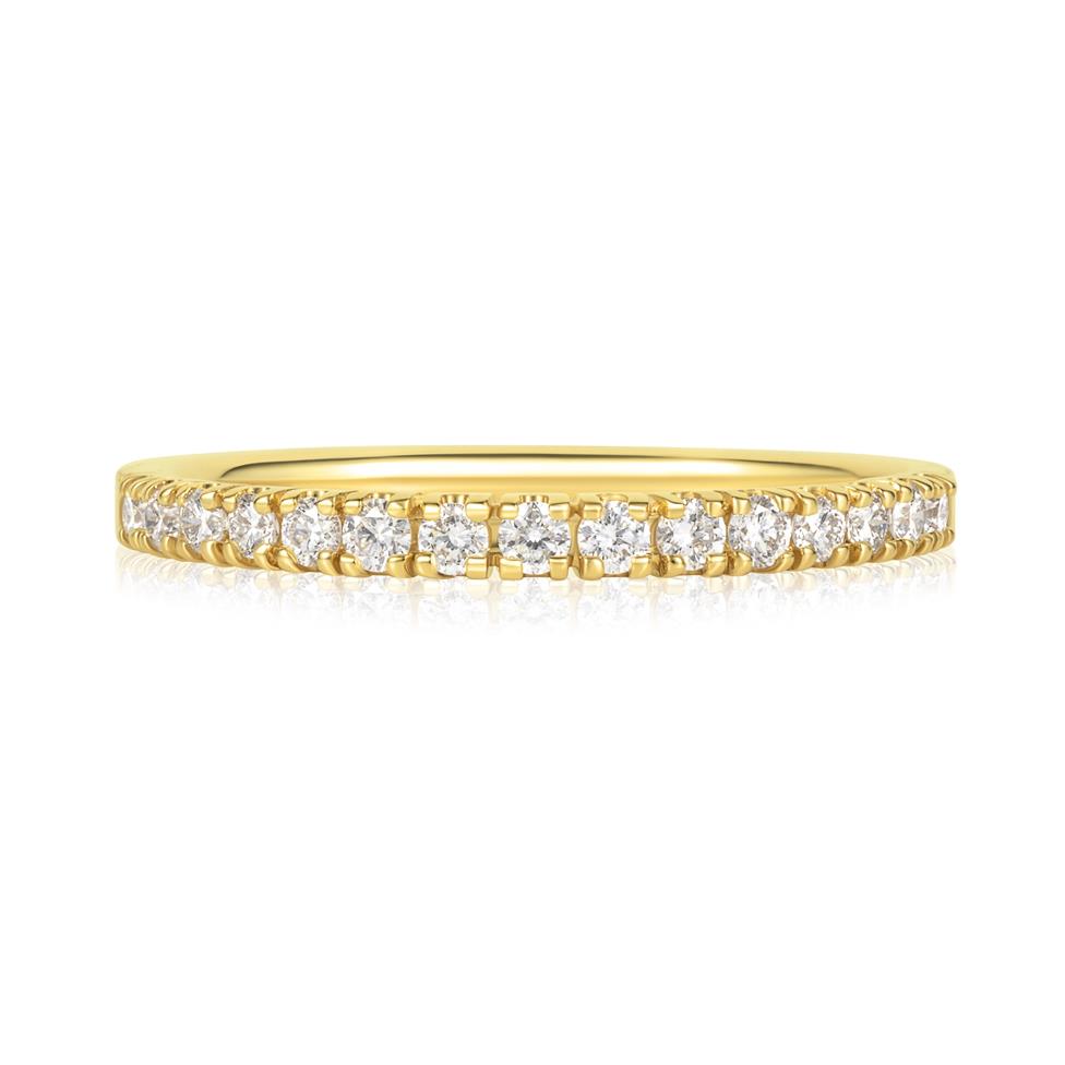 18ct Yellow Gold Diamond Half Eternity Ring 0.25ct Thumbnail Image 1