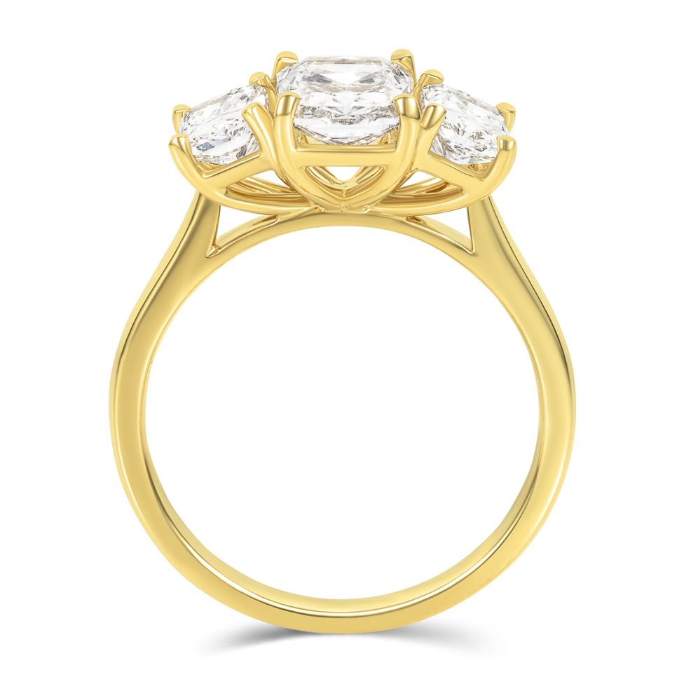 18ct Yellow Gold Lab Grown Radiant Diamond Engagement Ring 2.70ct Thumbnail Image 2
