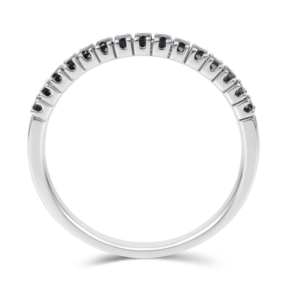 Platinum Black Diamond Half Eternity Ring 0.29ct Thumbnail Image 2