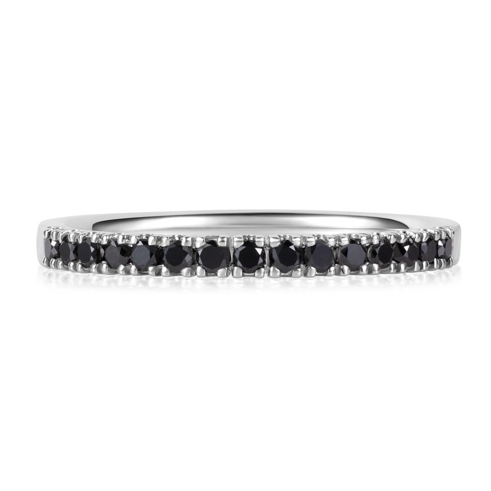 Platinum Black Diamond Half Eternity Ring 0.29ct Thumbnail Image 1