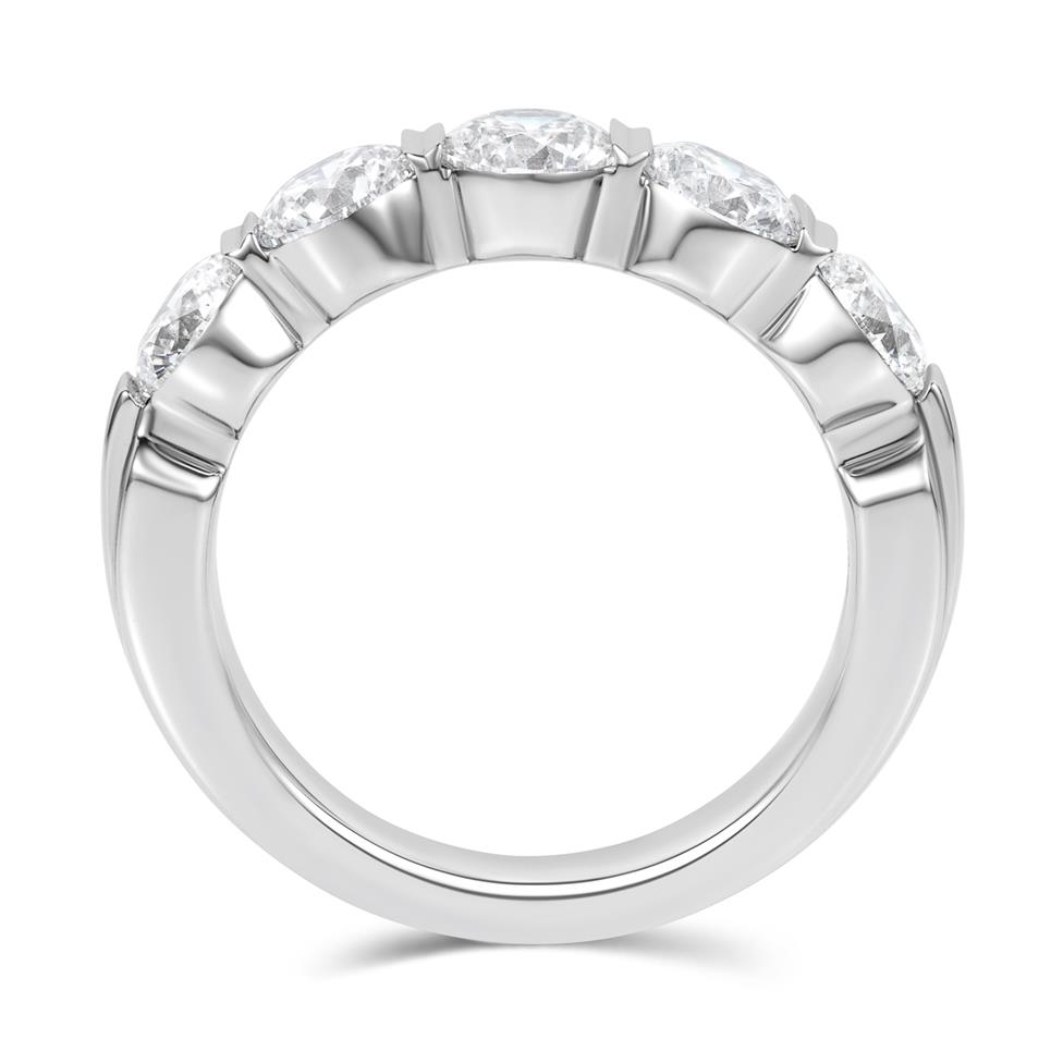 Platinum Modern Bar Set Diamond Eternity Ring 2.00ct Thumbnail Image 2
