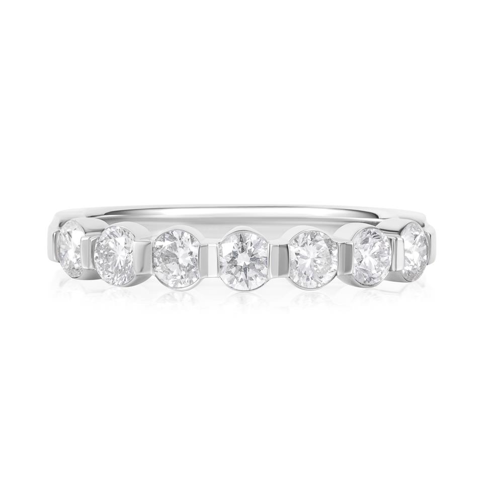 Platinum Modern Bar Set Diamond Eternity Ring 0.75ct Thumbnail Image 1