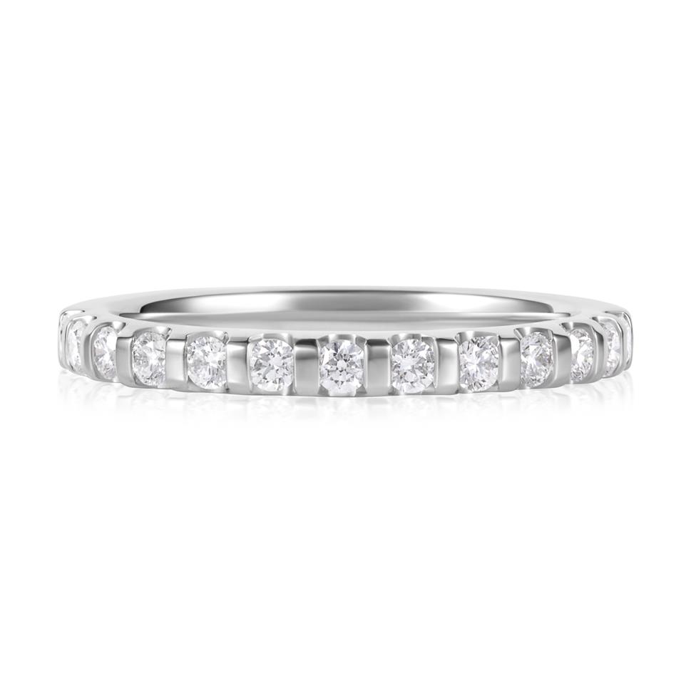 Platinum Classic Bar Set Diamond Eternity Ring 0.32ct Thumbnail Image 2