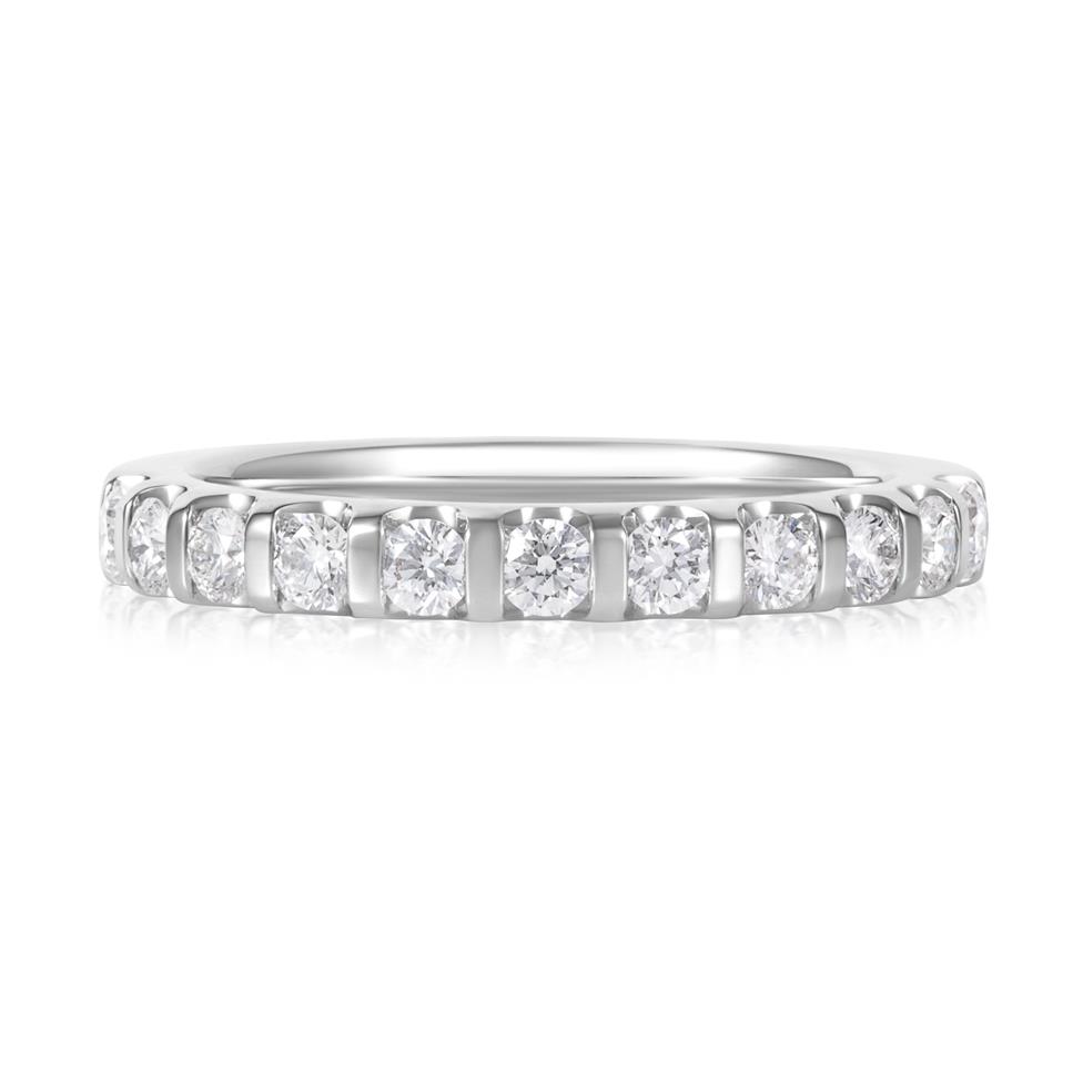 Platinum Classic Bar Set Diamond Eternity Ring 0.50ct Thumbnail Image 2