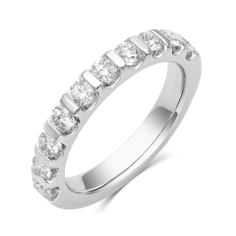 Platinum Classic Bar Set Diamond Eternity Ring 0.75ct Thumbnail Image 0