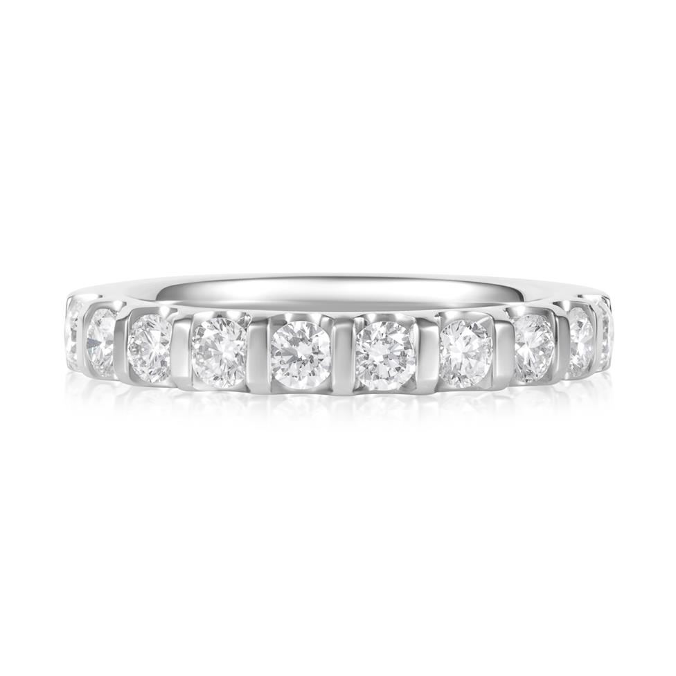 Platinum Classic Bar Set Diamond Eternity Ring 0.75ct Thumbnail Image 2