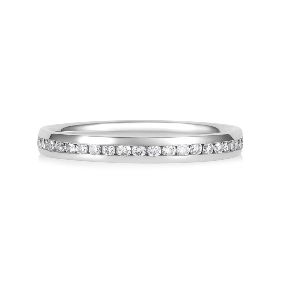 18ct White Gold Diamond Half Eternity Ring 0.22ct Thumbnail Image 1