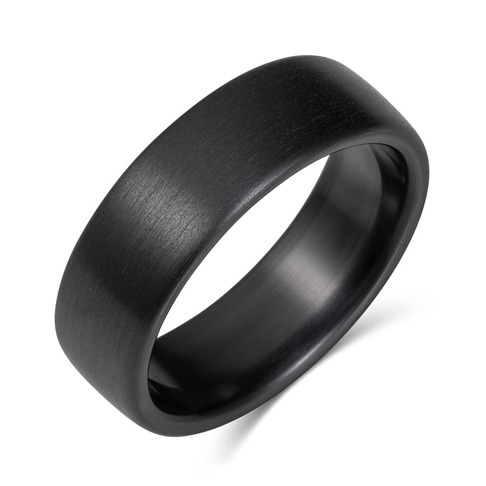 Black Zirconium Wedding Ring 7mm Thumbnail Image 0