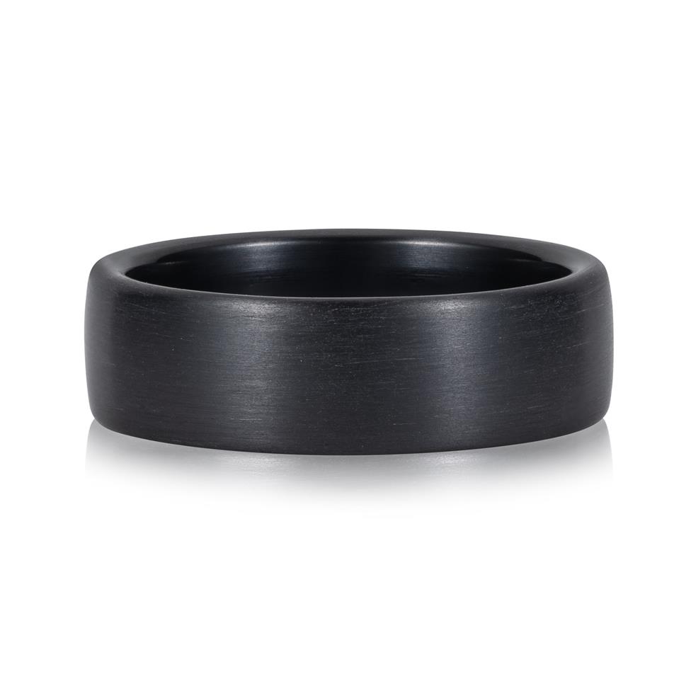 Black Zirconium Wedding Ring 7mm Thumbnail Image 1