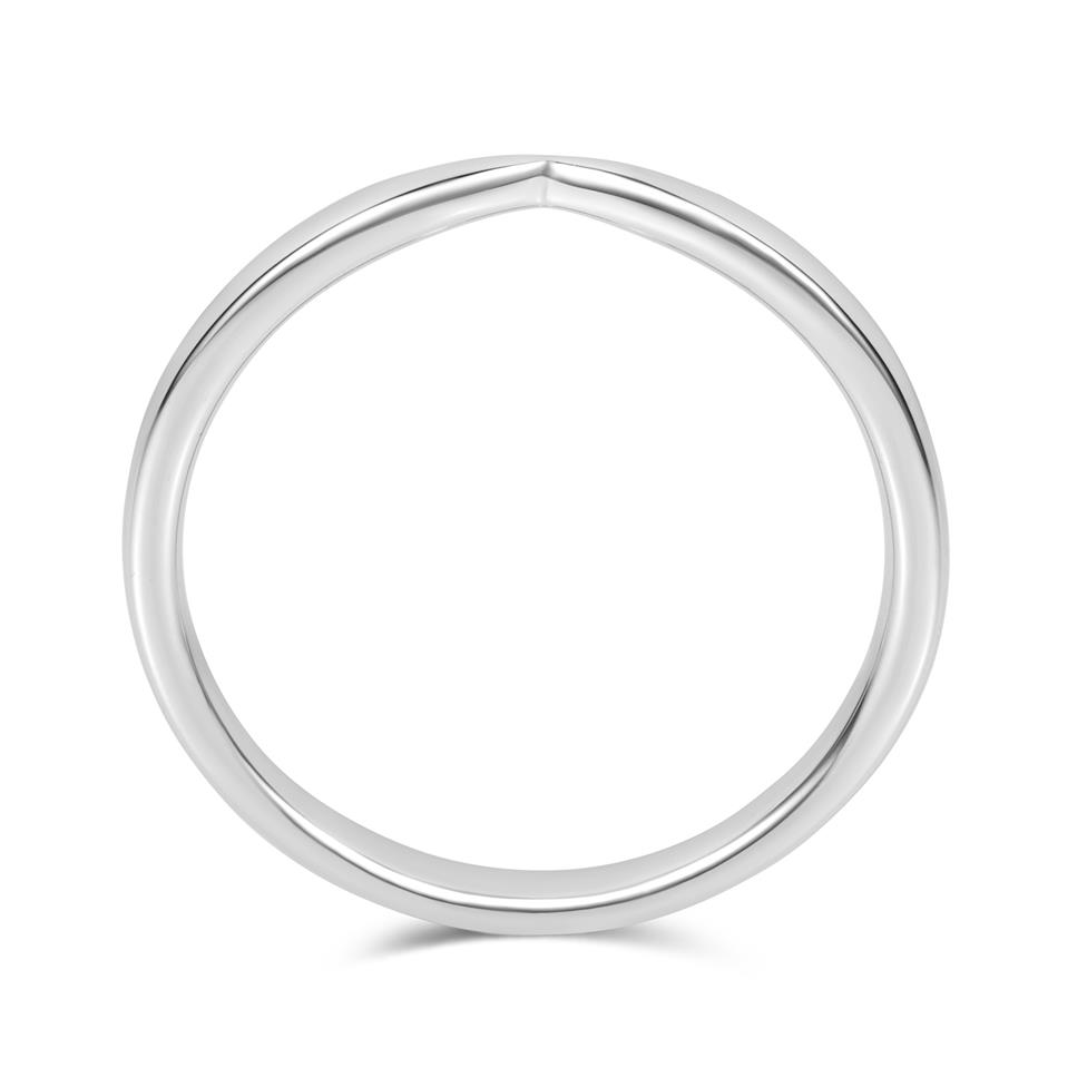 Platinum Shaped Wedding Ring Thumbnail Image 2