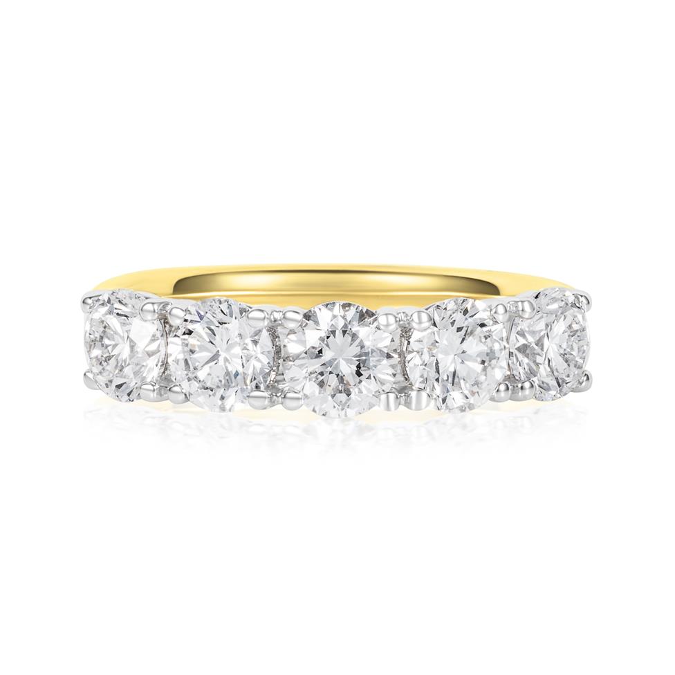 18ct Yellow Gold Lab Grown Diamond Eternity Ring 2.00ct Thumbnail Image 1