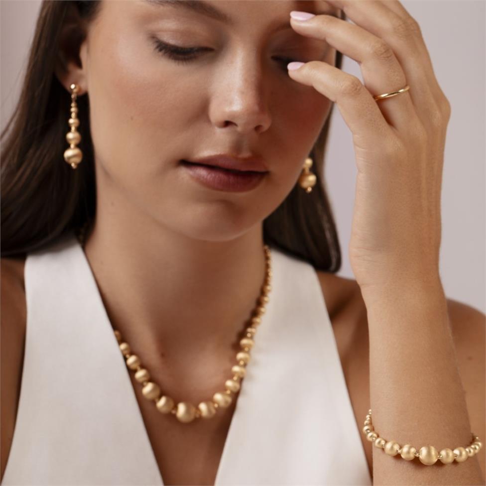 Milano 18ct Yellow Gold Satin Finish Bracelet Thumbnail Image 3