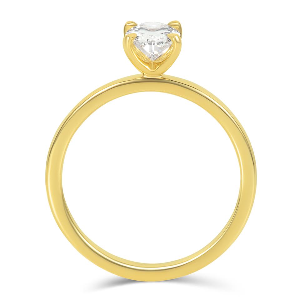 18ct Yellow Gold Oval Diamond Engagement Ring 0.80ct Thumbnail Image 2