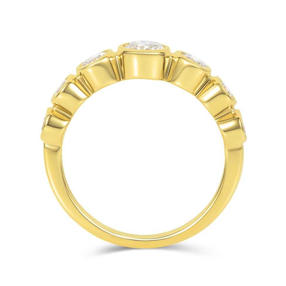 Alchemy 18ct Yellow Gold Graduated Bezel Set Diamond Ring 1.00ct Thumbnail Image 3