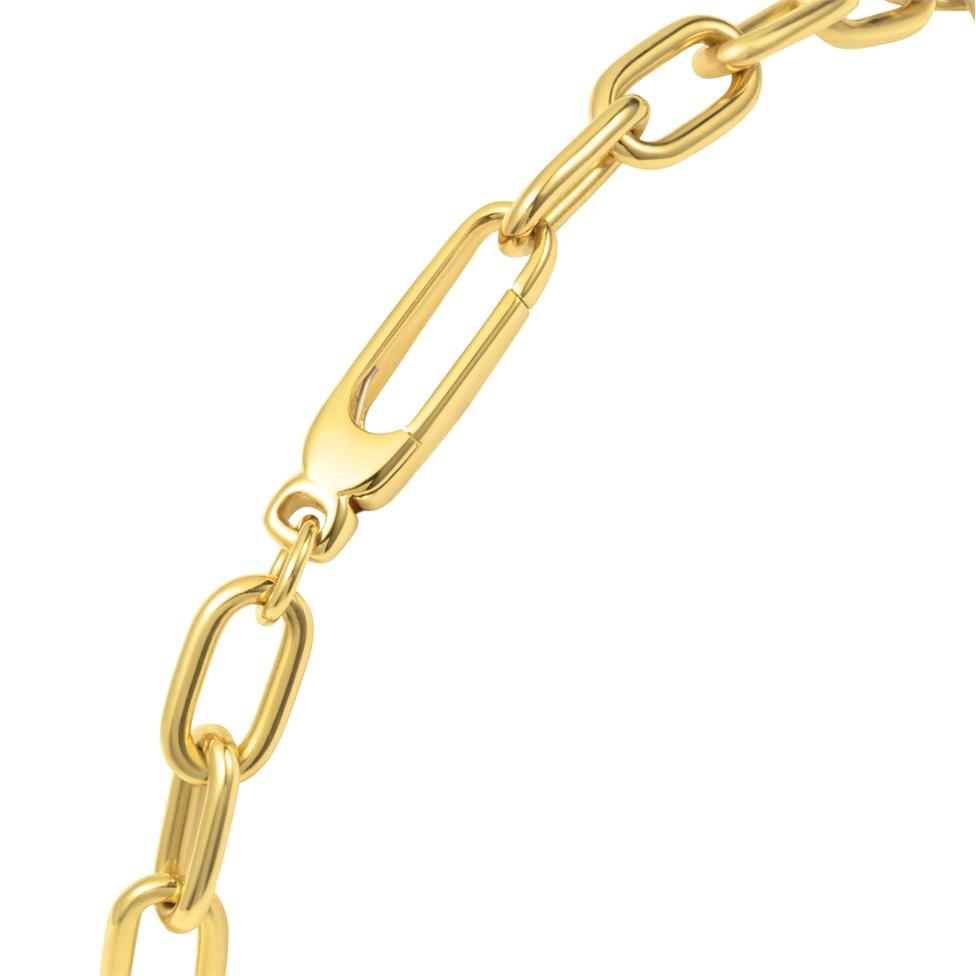 18ct Yellow Gold Paperlink Bracelet Thumbnail Image 1