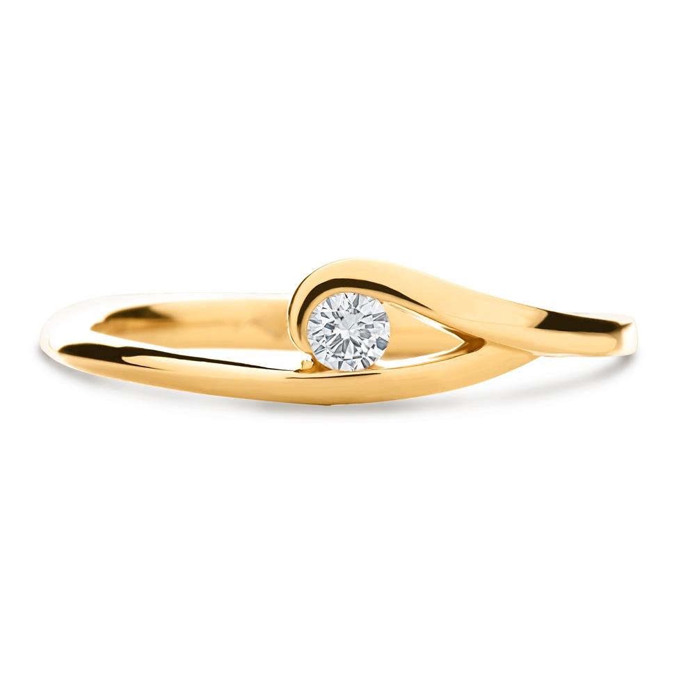 Mon Coeur 18ct Yellow Gold Diamond Dress Ring 0.08ct Thumbnail Image 2