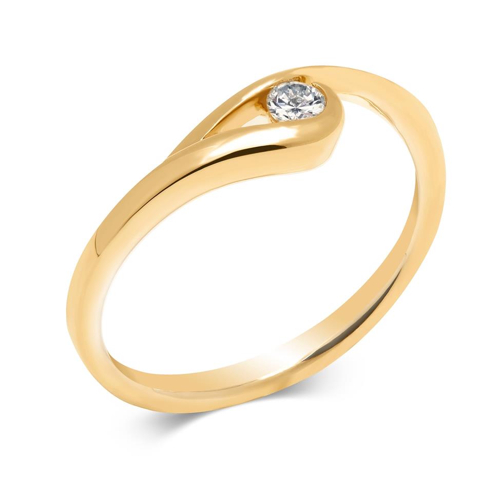 Mon Coeur 18ct Yellow Gold Diamond Dress Ring 0.08ct Thumbnail Image 0