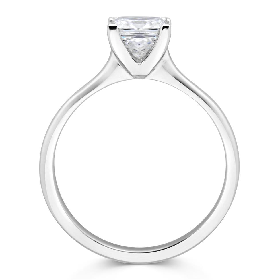 Platinum Princess Cut Diamond Solitaire Engagement Ring 1.00ct Thumbnail Image 3
