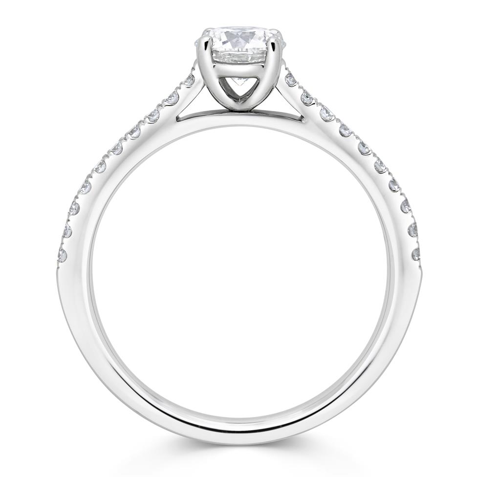 Platinum Diamond Solitaire Engagement Ring 0.70ct Thumbnail Image 2