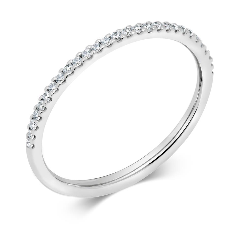 Platinum Diamond Half Eternity Ring 0.13ct Thumbnail Image 0