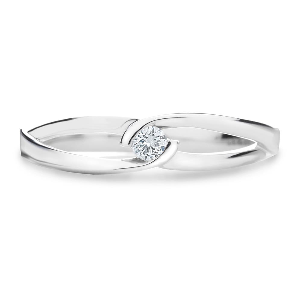 Mon Coeur 18ct White Gold Diamond Dress Ring 0.08ct Thumbnail Image 2