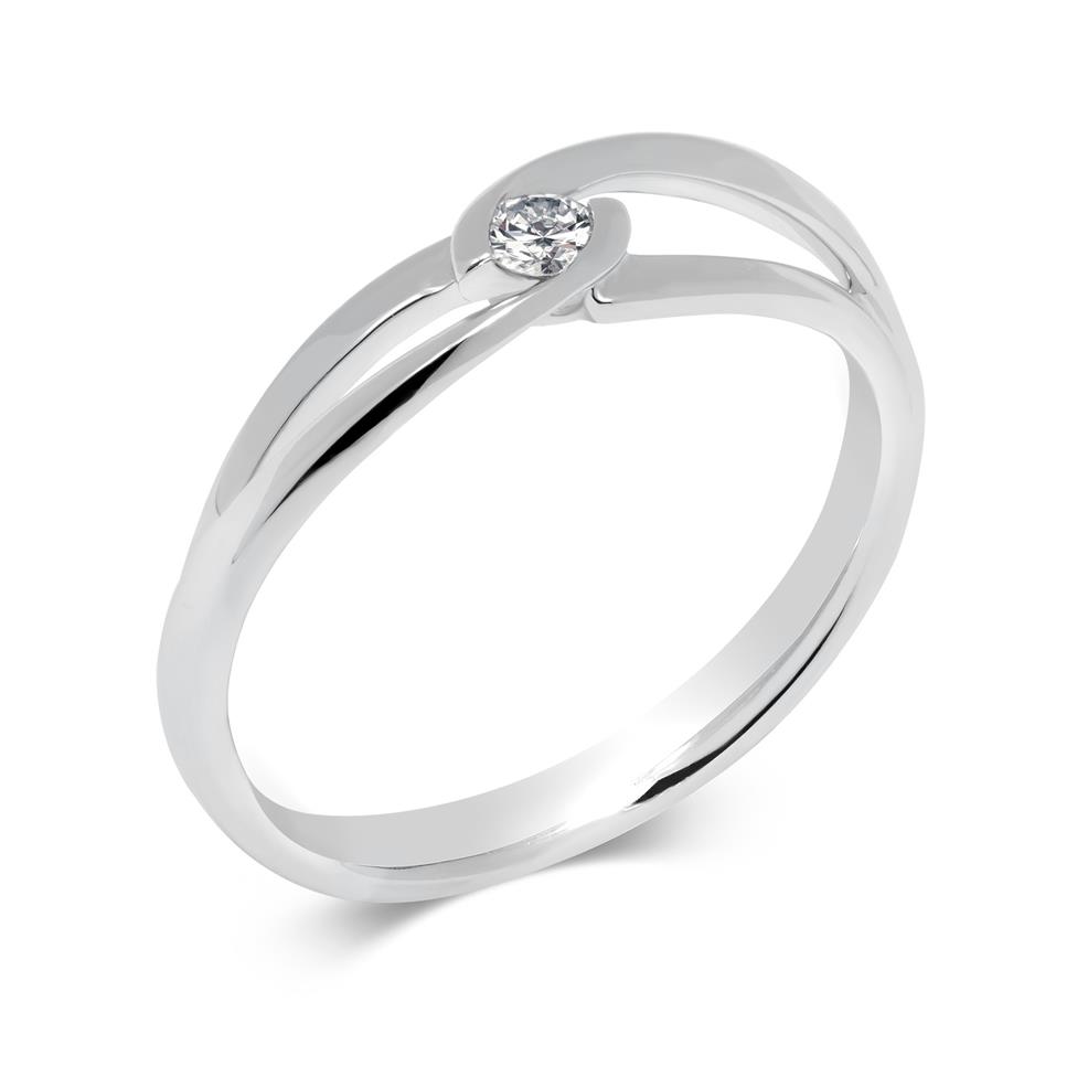 Mon Coeur 18ct White Gold Diamond Dress Ring 0.08ct Thumbnail Image 0