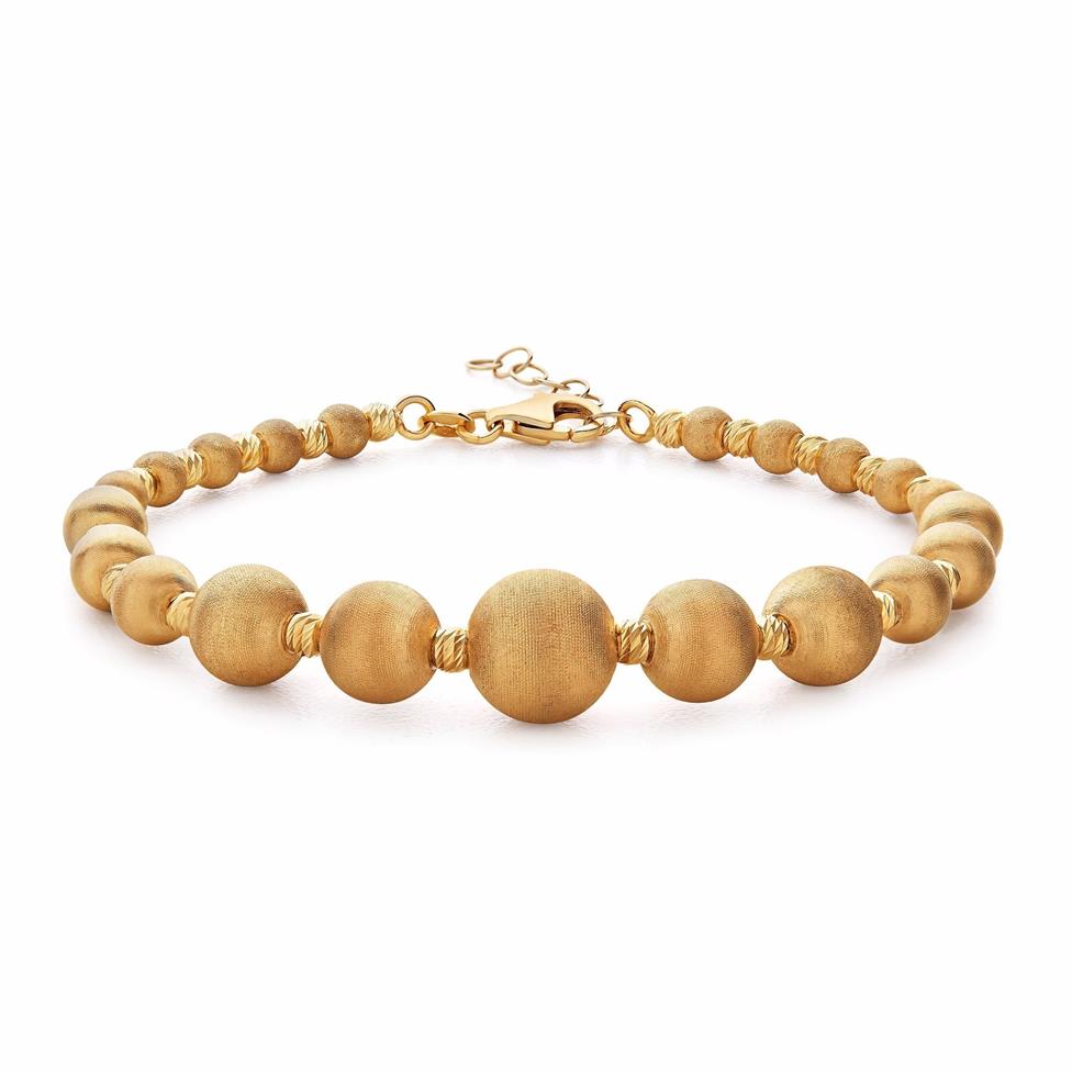 Milano 18ct Yellow Gold Satin Finish Bracelet Thumbnail Image 1