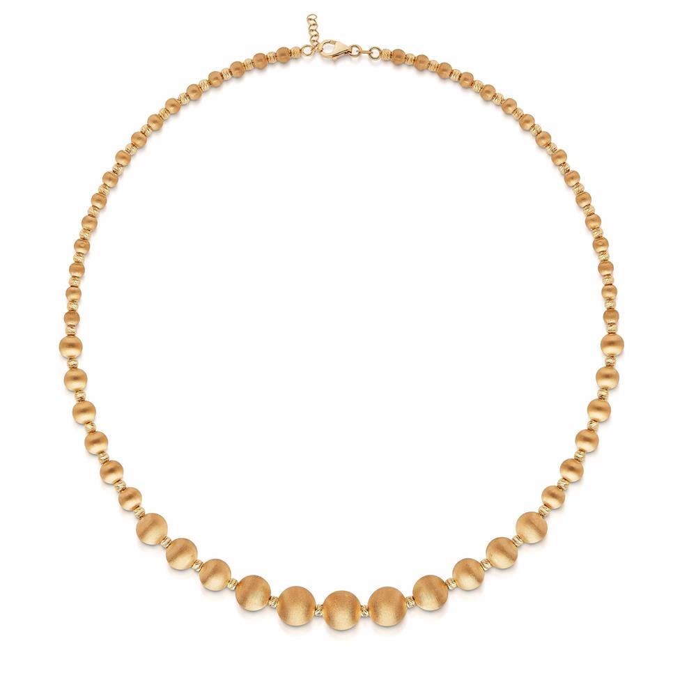 Milano 18ct Yellow Gold Satin Finish Necklace Thumbnail Image 0