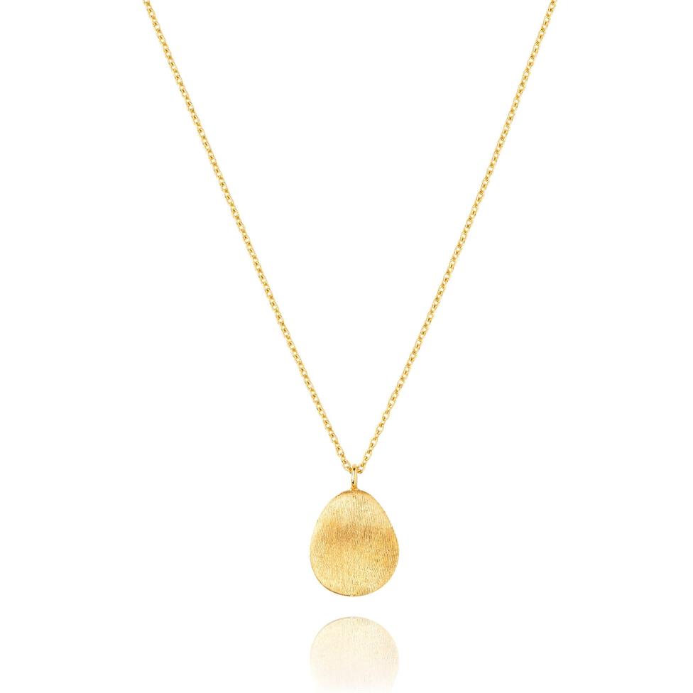 Cadence 18ct Yellow Gold Satin Finish Necklace - Small Thumbnail Image 0