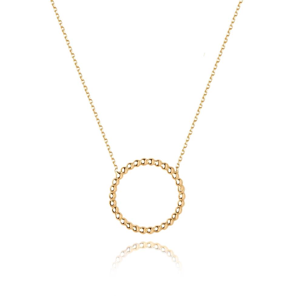 Aura 18ct Yellow Gold Circle Design Necklace Thumbnail Image 0