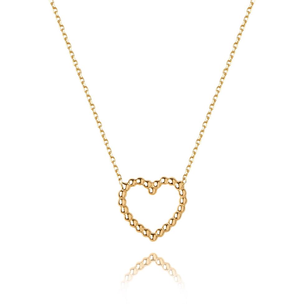 Aura 18ct Yellow Gold Heart Design Necklace Thumbnail Image 0