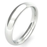 18ct White Gold Heavy Gauge Traditional Court Wedding Ring thumbnail